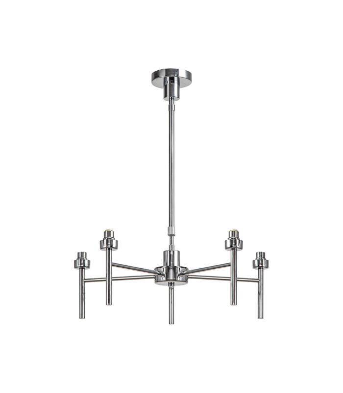 Keene 55.5cm 5 Light G9 Telescopic/Semi Flush Polished Chrome / Clear Crystal Shade-5