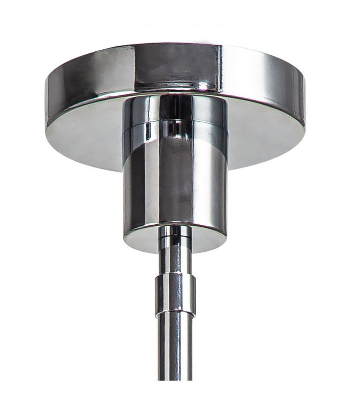 Keene 55.5cm 5 Light G9 Telescopic/Semi Flush Polished Chrome / Clear Crystal Shade-7