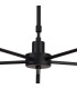 Keene 55.5cm 5 Light G9 Telescopic Light Satin Black / Smoke Crystal Shade-12