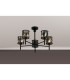 Keene 55.5cm 5 Light G9 Telescopic Light Satin Black / Smoke Crystal Shade-16