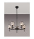 Keene 55.5cm 5 Light G9 Telescopic/Semi Flush Sand Black / Clear Crystal Shade-3