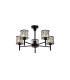 Keene 55.5cm 5 Light G9 Telescopic/Semi Flush Sand Black / Clear Crystal Shade-5