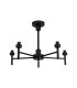Keene 55.5cm 5 Light G9 Telescopic/Semi Flush Sand Black / Clear Crystal Shade-12
