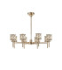 Keene 76.8cm 8 Light G9 Telescopic/Semi Flush French Gold / Clear Crystal Shade-1