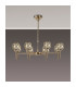 Keene 76.8cm 8 Light G9 Telescopic/Semi Flush French Gold / Clear Crystal Shade-3