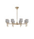Keene 76.8cm 8 Light G9 Telescopic/Semi Flush French Gold / Clear Crystal Shade-4