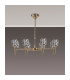 Keene 76.8cm 8 Light G9 Telescopic/Semi Flush French Gold / Clear Crystal Shade-10