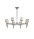 Keene 76.8cm 8 Light G9 Telescopic/Semi Flush Polished Chrome / Clear Crystal Shade-1