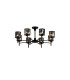 Keene 76.8cm 8 Light G9 Telescopic Light Satin Black / Smoke Crystal Shade-5