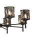 Keene 76.8cm 8 Light G9 Telescopic Light Satin Black / Smoke Crystal Shade-8