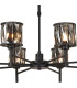 Keene 76.8cm 8 Light G9 Telescopic Light Satin Black / Smoke Crystal Shade-9