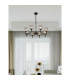 Keene 76.8cm 8 Light G9 Telescopic/Semi Flush Sand Black / Clear Crystal Shade-4