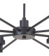 Keene 76.8cm 8 Light G9 Telescopic/Semi Flush Sand Black / Clear Crystal Shade-14