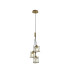 Keene 12cm 3 Light G9 2m Cluster Pendant Antique Brass / Clear Crystal Shade-1