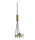 Keene 12cm 3 Light G9 2m Cluster Pendant Antique Brass / Clear Crystal Shade-4