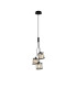 Keene 12cm 3 Light G9 2m Cluster Pendant Sand Black / Clear Crystal Shade-1