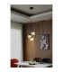 Keene 12cm 3 Light G9 2m Cluster Pendant Sand Black / Clear Crystal Shade-4