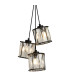 Keene 12cm 3 Light G9 2m Cluster Pendant Sand Black / Clear Crystal Shade-7