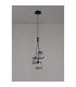 Keene 12cm 3 Light G9 2m Cluster Pendant Sand Black / Clear Crystal Shade-14