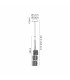 Keene 12cm 3 Light G9 2m 1 Drop Cluster Pendant Polished Chrome / Clear Crystal Shade-2
