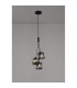 Keene 12cm 3 Light G9 2m 1 Drop Cluster Pendant Sand Black / Smoked Crystal Shade-3