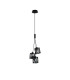 Keene 12cm 3 Light G9 2m 1 Drop Cluster Pendant Sand Black / Smoked Crystal Shade-5