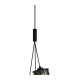 Keene 12cm 3 Light G9 2m 1 Drop Cluster Pendant Sand Black / Smoked Crystal Shade-6