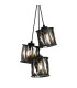Keene 12cm 3 Light G9 2m 1 Drop Cluster Pendant Sand Black / Smoked Crystal Shade-7