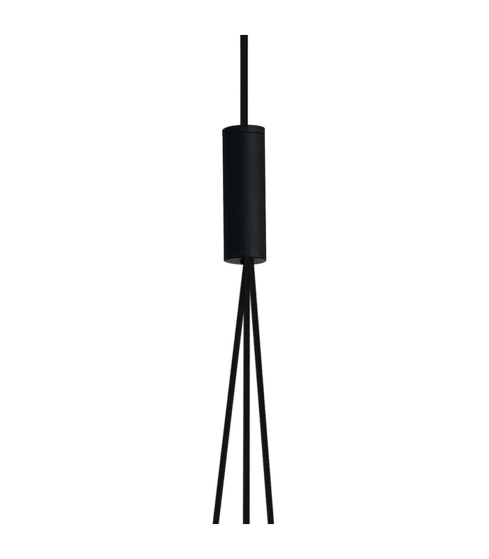 Keene 12cm 3 Light G9 2m 1 Drop Cluster Pendant Sand Black / Smoked Crystal Shade-10