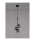 Keene 12cm 3 Light G9 2m 1 Drop Cluster Pendant Sand Black / Smoked Crystal Shade-14