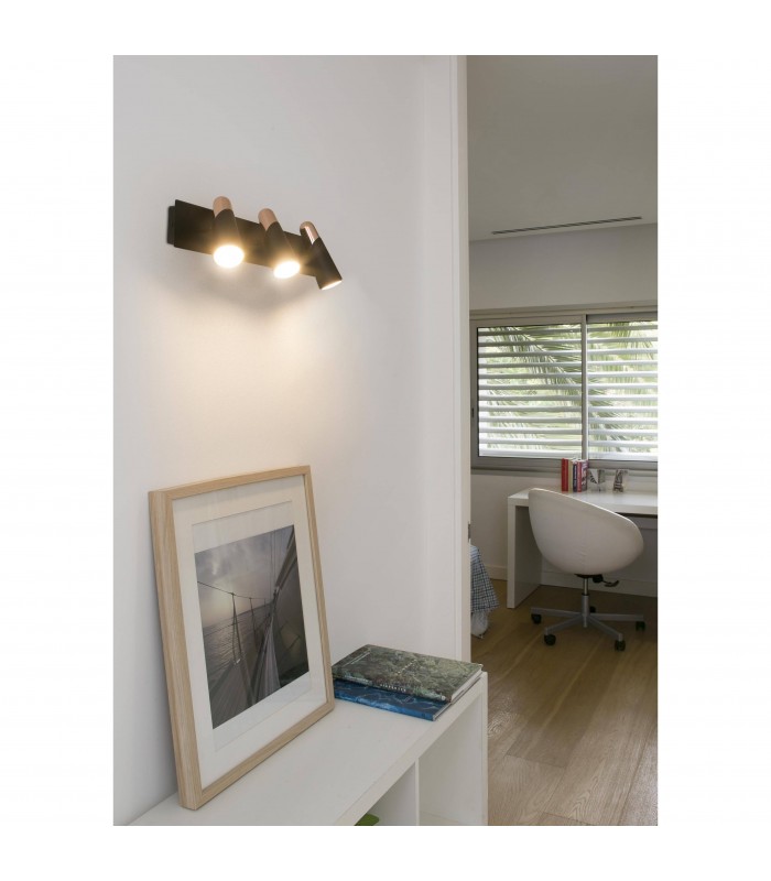 Led Black And Copper Wall Lamp 3 Light - 3