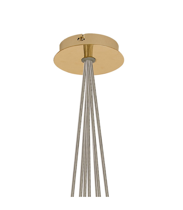 Keene 28.5cm 7 Light G9 1.5m Cluster Pendant French Gold / Clear Crystal Shade-5