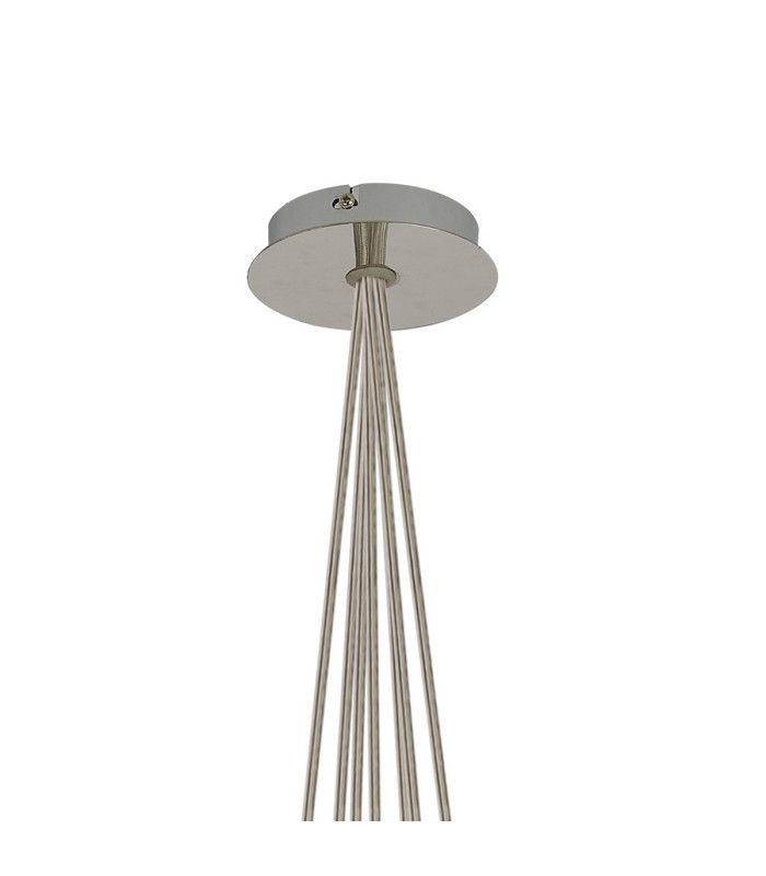 Keene 28.5cm 7 Light G9 1.5m Cluster Pendant Polished Chrome / Clear Crystal Shade-5