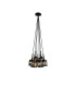 Keene 28.5cm 7 Light G9 1.5m Cluster Pendant Satin Black / Smoke Crystal Shade-1