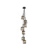 Keene 28.5cm 7 Light G9 1.5m Cluster Pendant Satin Black / Smoke Crystal Shade-6