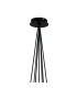 Keene 28.5cm 7 Light G9 1.5m Cluster Pendant Satin Black / Smoke Crystal Shade-8