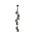 Keene 28.5cm 7 Light G9 1.5m Cluster Pendant Satin Black / Smoke Crystal Shade-9