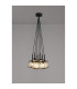 Keene 28.5cm 7 Light G9 1.5m Cluster Pendant Sand Black / Clear Crystal Shade-3