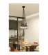 Keene 28.5cm 7 Light G9 1.5m Cluster Pendant Sand Black / Clear Crystal Shade-4