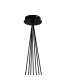 Keene 28.5cm 7 Light G9 1.5m Cluster Pendant Sand Black / Clear Crystal Shade-6