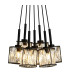 Keene 28.5cm 7 Light G9 1.5m Cluster Pendant Sand Black / Clear Crystal Shade-7
