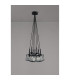 Keene 28.5cm 7 Light G9 1.5m Cluster Pendant Sand Black / Clear Crystal Shade-12