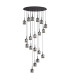 Keene 19 Light G9 2m Oval Multiple Pendant Satin Black / Smoke Crystal Shade Item Weight: 24.1kg-4