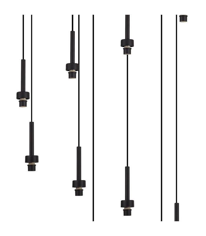 Keene 19 Light G9 2m Oval Multiple Pendant Satin Black / Smoke Crystal Shade Item Weight: 24.1kg-8