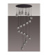 Keene 19 Light G9 2m Oval Multiple Pendant Satin Black / Smoke Crystal Shade Item Weight: 24.1kg-11