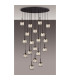Keene 19 Light G9 2m Oval Multiple Pendant Sand Black / Clear Crystal Shade Item Weight: 24.1kg-3