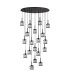 Keene 19 Light G9 2m Oval Multiple Pendant Sand Black / Clear Crystal Shade Item Weight: 24.1kg-4