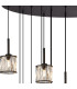 Keene 19 Light G9 2m Oval Multiple Pendant Sand Black / Clear Crystal Shade Item Weight: 24.1kg-5
