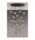 Keene 19 Light G9 2m Oval Multiple Pendant Sand Black / Clear Crystal Shade Item Weight: 24.1kg-12