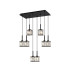 Keene 8 Light G9 2m Rectangle Multiple Pendant Sand Black / Clear Crystal Shade-1